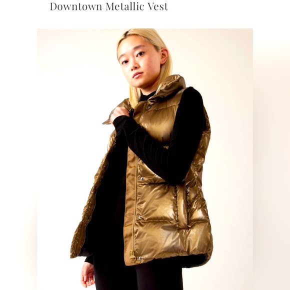 Athleta Jackets & Coats Athleta Downtown Metallic Vest Nwt Poshmark
